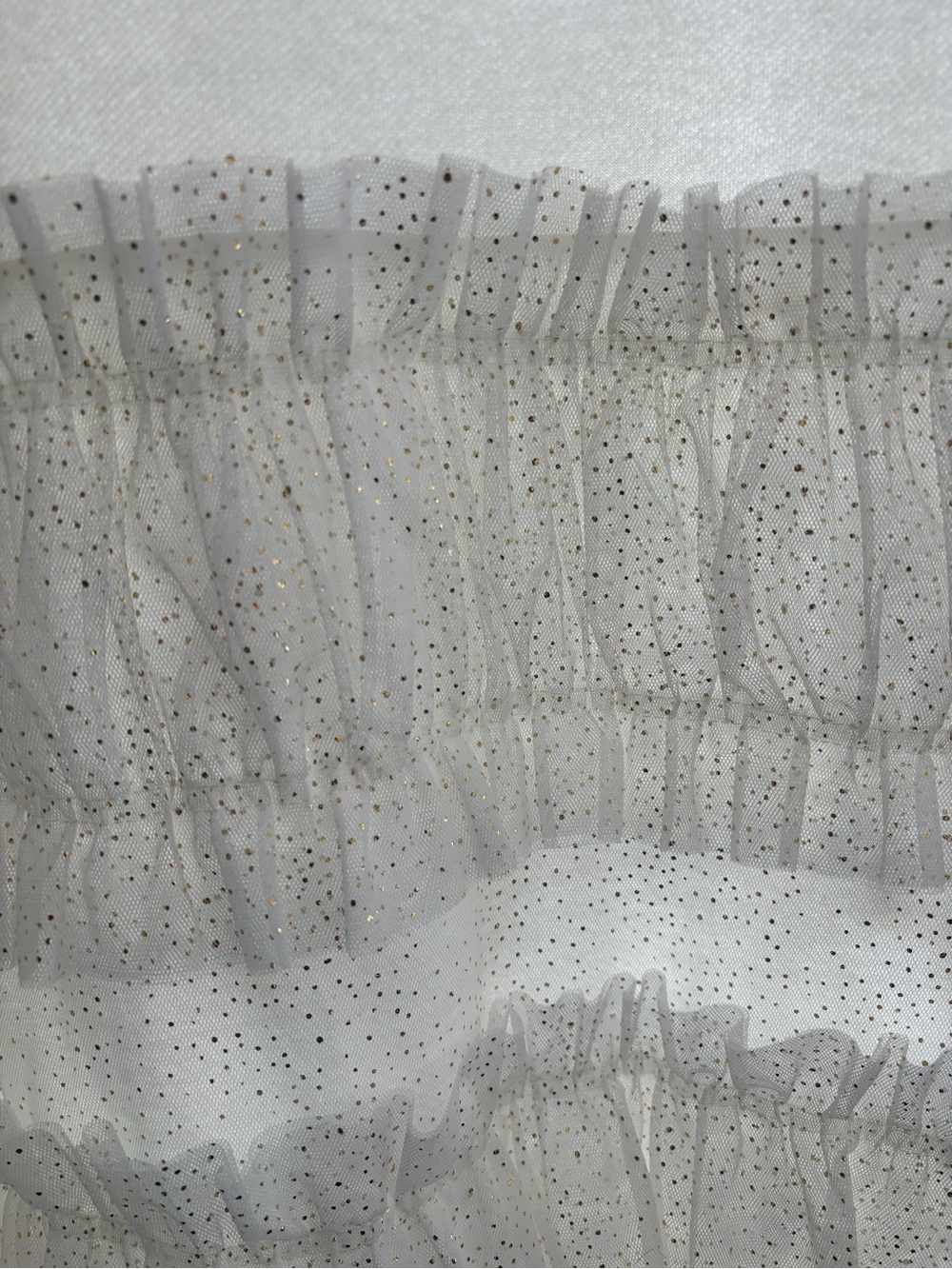 Maeve White Short Sleeve Tulle Ruffle Sweatshirt - Picture 4 of 5
